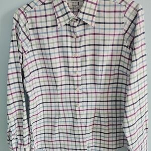 The Oxford Shirt Co. Preppy Multicolor Plaid Button Down Shirt for Women Size 8